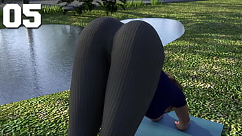 Cô Nàng Latinh Nóng Bỏng Uốn éo Trong Lớp Yoga, Cúi Gập Người Khoe Vòng Ba Căng Tròn